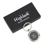 Highlark Leather Stylish Double Ring Keychain | Key Ring Hook | Key Chain For Home, Office, Car & Bike | Heavy Duty Keychain For Men And Women (.Black.)