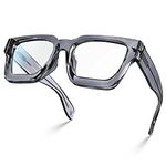 VISOONE Blue Light Blocking Glasses with TR90 Rectangle Frame and Chic Preppy Look for Women Men RIVER