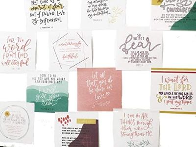 Generic Bible Verse Sticky Notes for Anxiety,Depression,Encouragement,Positive Thoughts,Biblical Promises on a Sticky Pad Paper - 50 Different Sheets Per Pad - Pack of 1