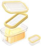 Butter -Keeping Boxes with Cutter, Portable Sealed Butter Container,Butter Box,Cheese Keeper Cutting Net Rectangle Cheese Container Butter Dispenser Dish with Lid for Butter Cheese Storage by Mruyhtop