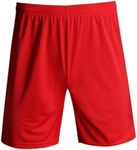 MIXLAC Boys PE Shorts Kids School Activewear Shorts Unisex Gym Football Sports Running Training Shorts Red 9-10 Years