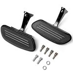 KapscoMoto Black Rear Passenger Floorboards Streamliner-Style Flip-Up Footboard Compatible with 1995-2019 Harley Davidson Electra Glide Standard - FLHT