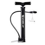 LETTON Portable Bike Floor Pump Automatically Reversible Presta & Schrader Valves Mini Bicycle Air Pump 120PSI with Multifunction Ball Needle