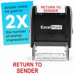 ExcelMark RETURN TO SENDER Self Inking Rubber Stamp - Red Ink (42A1539WEB-R)