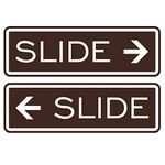 Classic Slide Door Sign - Dark Brown - Medium