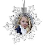 Turquoise Personalised Photo Christmas Xmas Tree Snowflake Bauble Decoration Ornament Gift