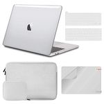 iCasso Case Compatible with MacBook Pro 13 inch Case A2338 M1/A2289/A2251/A2159/A1989/A1706/A1708,Hard Shell Case,Sleeve,Screen Protector,Keyboard Cover for MacBook Pro 13'' with Small Bag - Clear