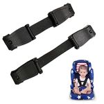 Car Seat Belt Clip 2Pcs, Car Seat Anti Escape Harness Chest Clip Car Seat Safety Clip for Strap Prevent Children/Kids Taking Their Arms Out of Child Car Seat/High Chairs Baby Reins (Black)