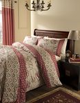 Catherine Lansfield Kashmir Paisley Floral Reversible King Duvet Cover Set with Pillowcases Natural