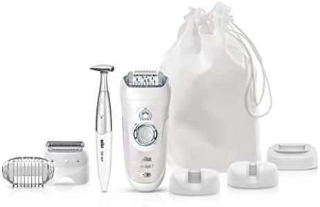 Braun Epilator for women- Silk Epil 7 7-561 Women's Wet and Dry Cordless Epilator Electric Hair Removal machine with 6 Extra Attachments(White)