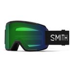 SMITH Squad Goggles with ChromaPop Lens – Performance Snowsports Goggles with Replaceable Lens for Skiing & Snowboarding – for Men & Women – Black + ChromaPop Everyday Green Mirror Lens