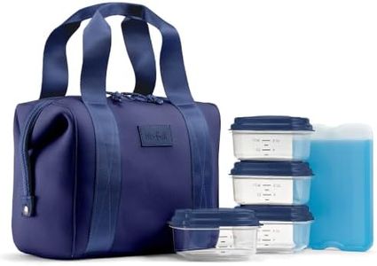 Fit & Fresh Remi Lunch Bag for Women Work – Neoprene Lunch Tote with Containers & Ice Pack, Reusable Meal Prep Lunch Box, Large Capacity, Machine Washable