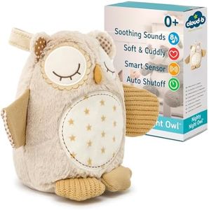 Cloud b Sound Machine with White Noise Soothing Sounds | Cuddly Stuffed Animal | Adjustable Settings and Auto-Shutoff | Nighty Night Owl™ Smart Sensor