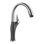 Blanco 442031 Artona 1.5 Bar Sink Faucet, Anthracite/Stainless Dual Finish