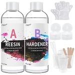 Epoxy Resin Kit - 300ml /10oz Crystal Clear Epoxy Resin for Casting - 1:1 Ratio Crystal Clear Resin Coating with Sticks, Graduated Cups and Gloves for Jewelry Making, Craft Decoration (300ml)