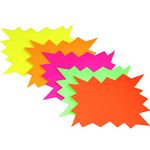 Bright Ideas Fluorescent Flashes. Flash Size: A5 Approx 14.8cm x 21cm, Pack of 50 Assorted Colours. Ideal for Eye-catching Shop Retail and Price Signs. BI8005.