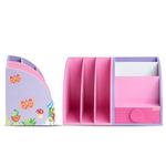 Kidoz Butterfly Book/Desk Organizer, Sections to Hold Books | Pen, Pencil, Crayon Organizer, Return Gift for Kids, Multipurpose Wooden Table Decor for Kids Rooms, School Library - Fancy Storage Holder