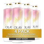 Olay Cleansing & Nourishing Body Wash with Vitamin B3 and Hyaluronic Acid, 591mL (Pack of 4)