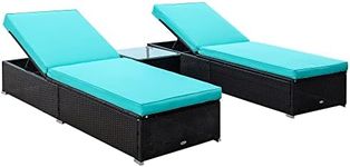 Outsunny 3pc Chaise Lounge Chair Se