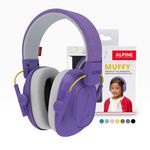 Alpine Muffy - Noise Cancelling Headphones for Kids - CE & ANSI Certified - Earmuffs for Autism - Kids Ear Protection for Sensory & Concentration Aid - Purple