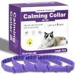 Cat Calming Collar, Pheromone Anti-Anxiety Treatment, Water Resistant (Purple)
