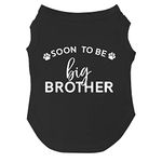 Soon to Be Big Brother Dog Tee Shirt Sizes for Puppies, Toys, and Large Breeds (Black)