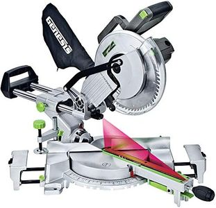 Genesis GMSDR1015LC 15 Amp 10" Sliding Compound Miter Saw with Laser Light, Electric Brake, Spindle Lock, Dust Bag, Extension Wings, and 60T Carbide-Tipped Blade