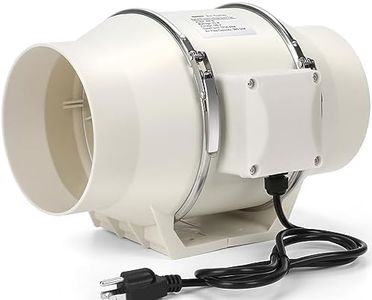 Nalle Inline Duct Fan 75W 390 CFM Ventilation Exhaust Blower Fans 6 Inch Duct Fan Efficient Quiet Copper Motor for Ducting Vents Bathroom Kitchen Grow Tents Hydroponic