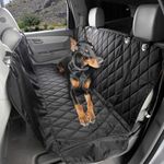 4Knines Rear Bench Seat Non-Slip Cover with Hammock (Regular, Black)