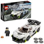 LEGO 76900 Speed Champions Koenigsegg Jesko Racing Sports Car Toy with Driver Minifigure, Racer Model Set for Kids