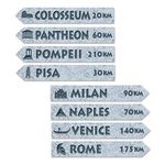 Beistle Italian Street Sign Cutouts, 3¾-Inch X 23¾-Inch