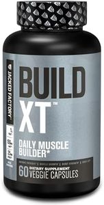 Jacked Factory Build-XT Daily Muscle Builder & Performance Enhancer - Muscle Building Supplement for Muscular Strength & Growth | Trademarked Ingredients Peak02, ElevATP, & Astragin - 60 Veggie Pills