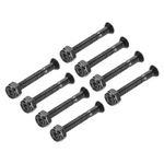 PATIKIL Skateboard Hardware Kit, 1.5" Mounting Screws Full Thread Bolts Nuts Set for Skateboard Cruiser, Black