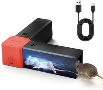 Electronic Rat Traps Indoor, 2 in 1 Electric Mouse Trap That Kill Instantly 2000V, Humane Mouse Traps for Indoors, Rat Traps That Kill Instantly with Sound & Light Alarm for Kitchen,Garage,Warehouse