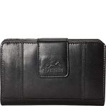Mancini Leather Goods Inc Top Grain Leather RFID Secure Medium Clutch Wallet