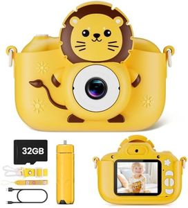Macchina Fotografica Bambini, Fotocamera Digitale Bambini 2.0 Pollici Schermo HD da 1080P, Videocamera per Ragazzi Ragazze 3-12 Anni, Scheda 32GB, Regali Giocattolo di Natale & Compleanno