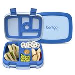 Bentgo® Kids Bento-Style 5-Compartment Lunch Box - Ideal Portion Sizes for Ages 3 to 7 - Leak-Proof, Drop-Proof, Dishwasher Safe, BPA-Free, & Made with Food-Safe Materials (Blue)