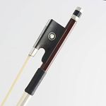 VINGOBOW Brazilwood Violin Bow (1/8, White Horsehair Bow)