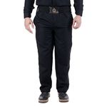 FAB UNIFORMS Slim Fit Security Guard Trouser (Black, 32)