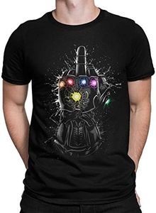 Camisetas La Colmena 4066-Thanos Infinite Fuck (albertocubatas) Negro, L