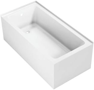 Aqua Eden VTAP6030L22TS 60-Inch Acrylic 2-Wall Corner Alcove Tub with Left Hand Drain, White