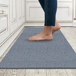 Motella Crafts Cushion Noodle Mat For Home Entrance, Indoor Outdoor Anti Slip Pvc Rectangular Floor Mat For Bedroom Kitchen, Absorbent Solid Mats For Bathroom, Doors, Office (2X3 Feet, Plain Grey)