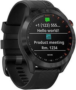 Garmin Approach S40, Stylish GPS Golf Smartwatch, Lightweight with Touchscreen Display, Black