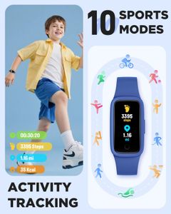 BIGGERFIVE Kids Fitness Tracker – Vigor 3, Blue