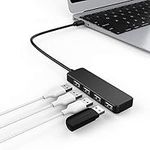 USB Hub,Multi function USB HUB 4-Port USB Hub Ultra Slim Portable USB Splitter for iMac Pro, MacBook Air, Mac Mini/Pro, Surface Pro, Notebook PC, Laptop, USB Flash Drives (2.0 4-Port)