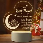 Bestie Gifts for Women, Birthday Gifts for Best Friends Female, Best Friend Light for Teen Girls Bestie Engraved Night Light for Friend