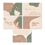 Rileys & Co Thank You Cards with Matching Envelopes | 50-Count, Gold Foil - Blank Note Cards, Perfect for Wedding, Business, Gift Cards, Graduation, Baby Shower, Funeral (Earth)