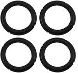 Fielect 4Pcs 8 Inch Black Notch Speaker Rubber Edge Surround Rings Replacement Parts for Speaker Repair or DIY