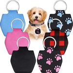 6 Pieces Dog Tag Silencer with Tag Ring Pet Name ID Tag Cover Quiet Dog Tag Bag Protector for Dogs Cats Pets