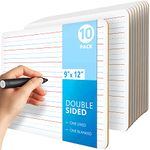 10 Dry Erase Boards Classroom Pack 9x12 Inch - Double Sided White Boards for Students - Individual White Boards for Student - Small Whiteboards for Kids - Personal Lapboards - Student White Boards